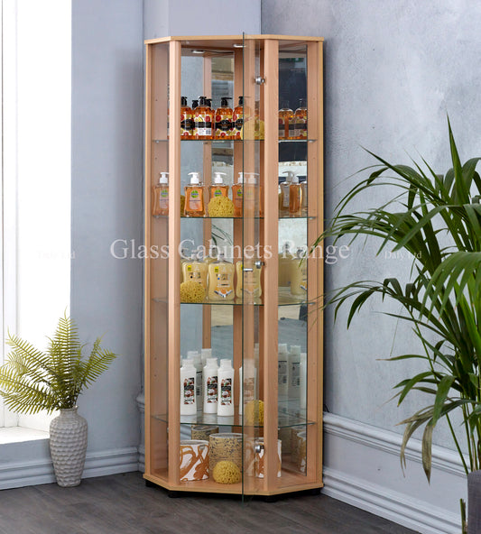 Rosemary - Corner display cabinet (Beech)
